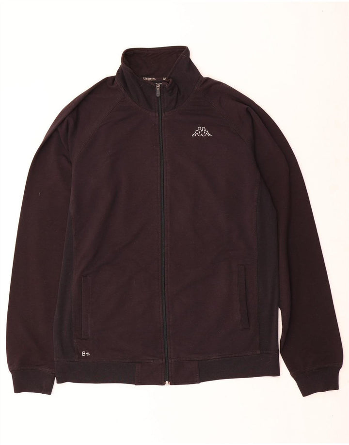 Kappa Veste de survêtement pour homme 2XL en coton noir