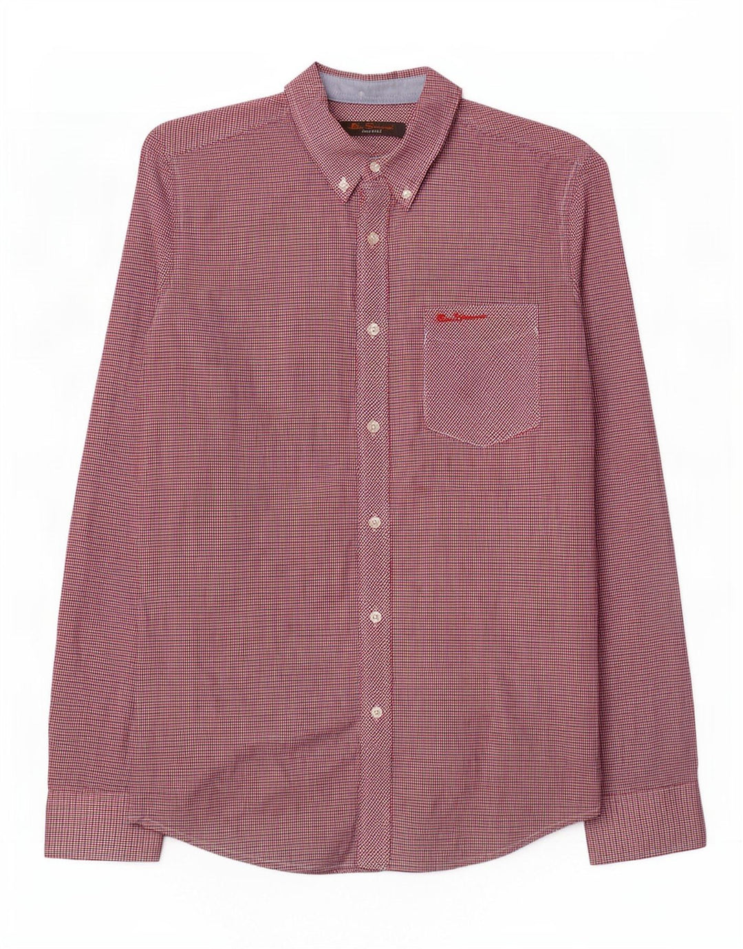 Ben Sherman Chemise Homme Petit Vichy Rouge Coton
