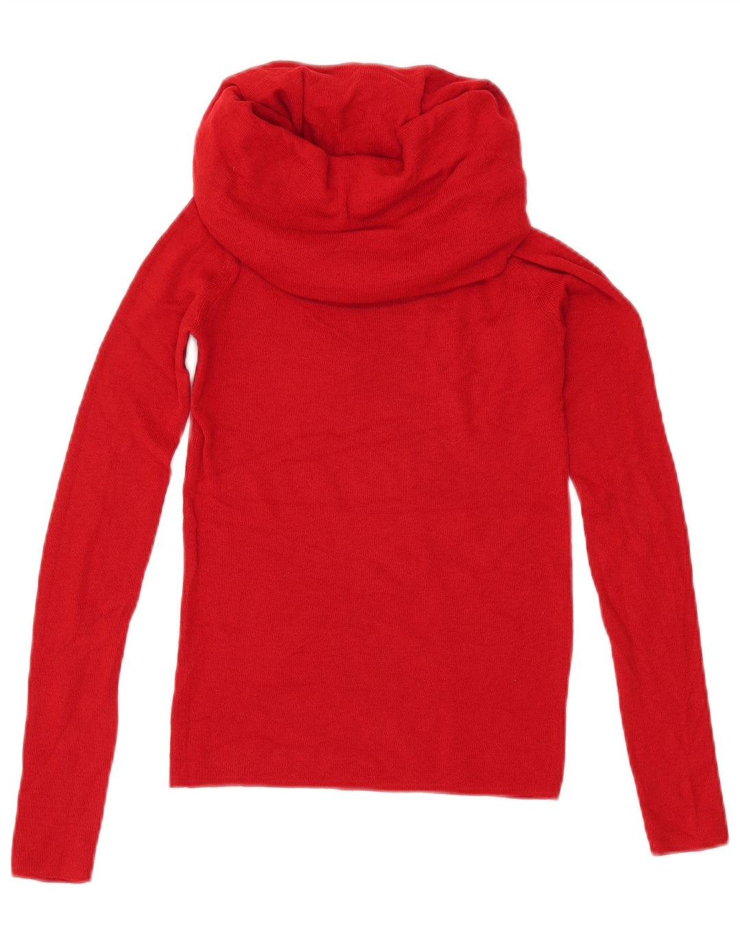 ZARA Pull court à col roulé pour femme UK 12 Rouge moyen