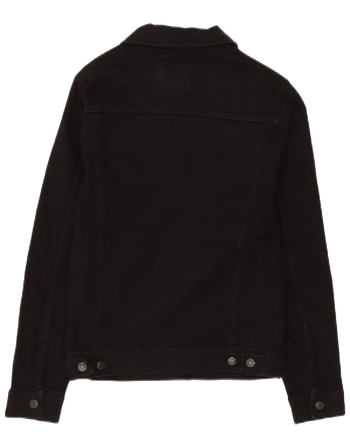 Zara Veste en jean pour homme UK 36 Petit coton noir