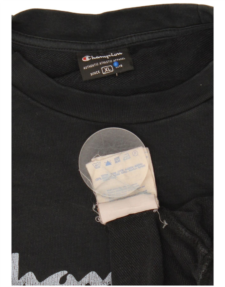 Champion Sweatshirt Graphique Femme Jumper XL Noir Coton