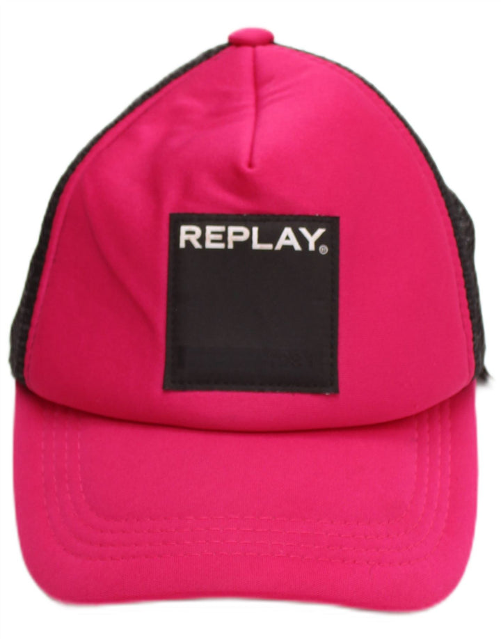 Replay Casquette Trucker Graphique Femme Taille Unique Rose Colorblock Polyester
