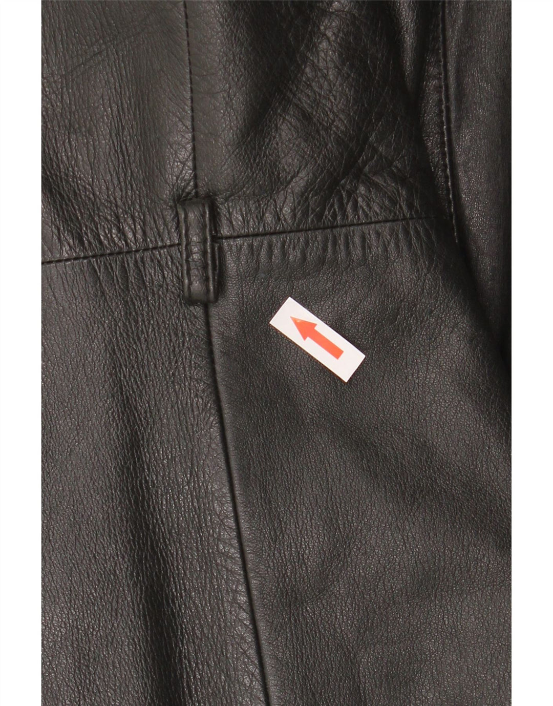manteau en cuir femme vintage UK 10 Petit Noir