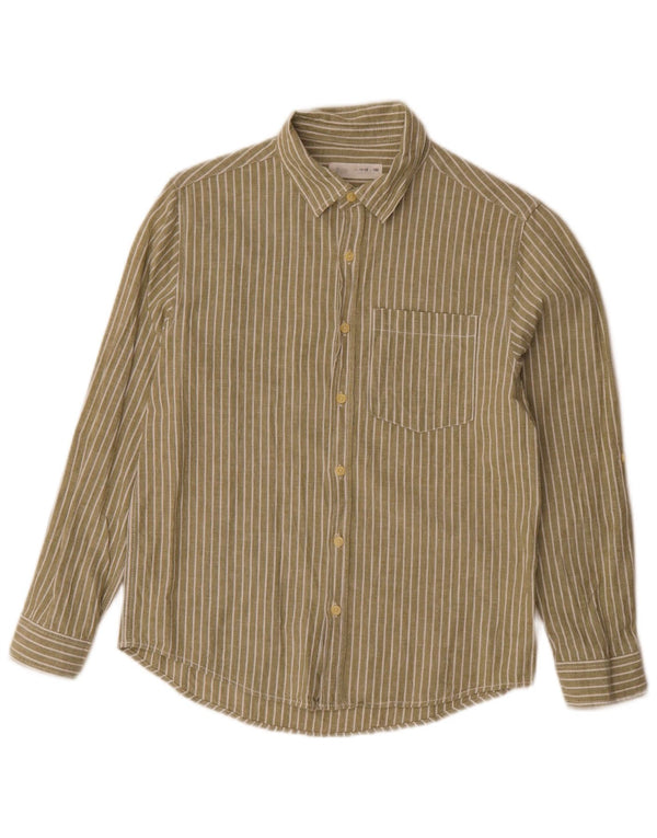 Chemise Garçon Zara 11-12 ans Coton Rayé Kaki