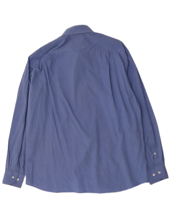 Roccobarocco Chemise Homme Taille 42 16 1/2 Grand Coton Bleu