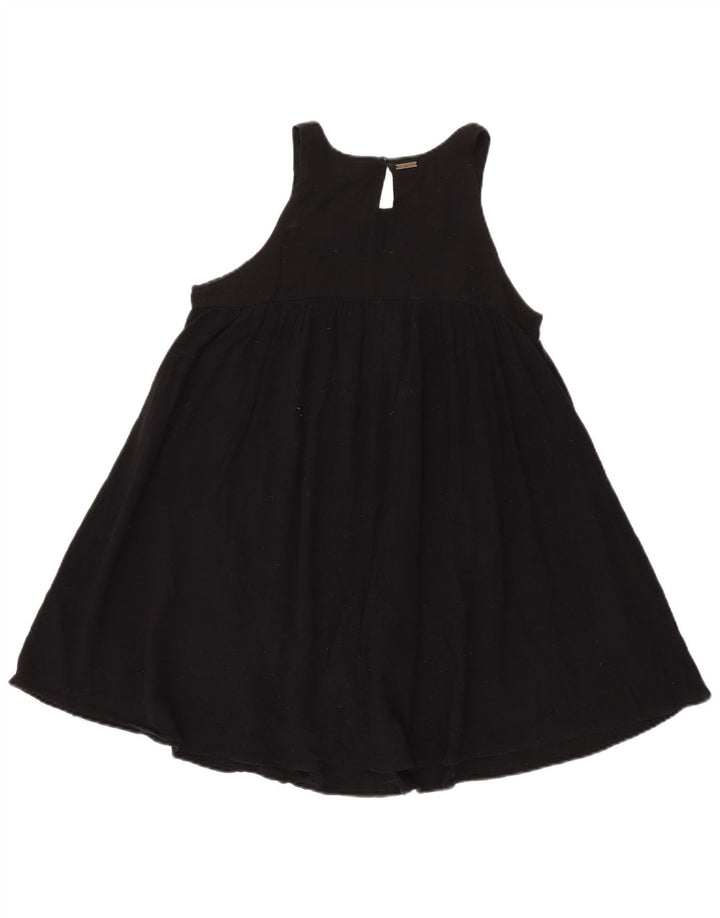 Billabong Robe trapèze sans manches pour femme UK 12 Coton noir moyen