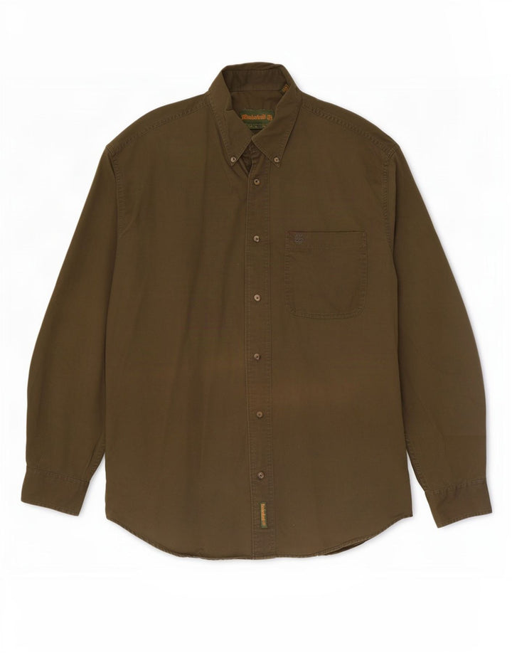 Timberland Chemise Homme Kaki Moyen Coton