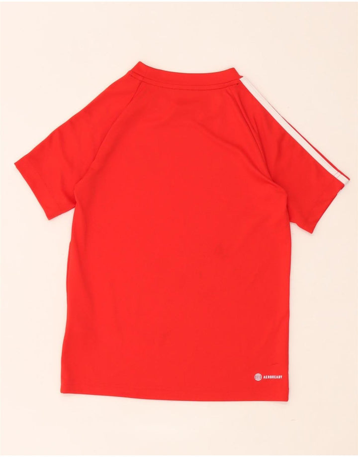 Adidas Garçon Aeroready T-Shirt Top 9-10 ans Rouge Polyester