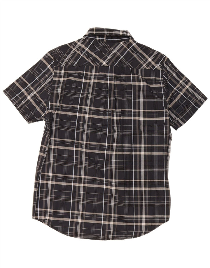 O'Neill Chemise à manches courtes pour hommes en coton à carreaux noir moyen