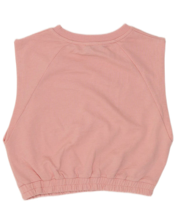 Topshop Haut court sans manches pour femme UK 10 Petit coton rose