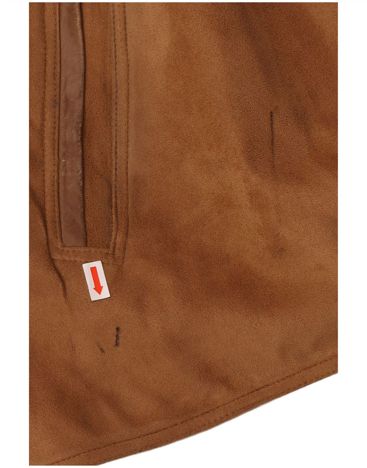 EMPORIO E.G.A Veste Bomber en Daim pour Homme UK 42 XL Beige