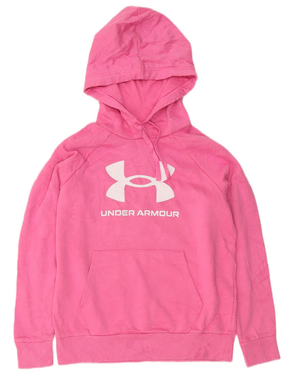 Under Armour Pull à capuche surdimensionné graphique pour femme UK 10 Petit coton rose