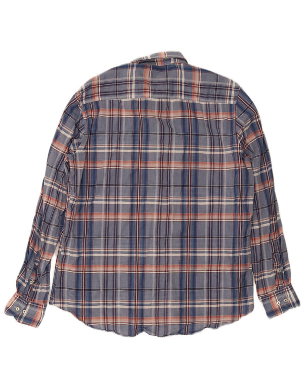 Massimo Dutti Chemise Slim Fit XL Bleu à Carreaux pour Homme
