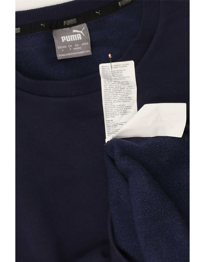 Puma Sweat-shirt pour homme en coton bleu marine Taille S