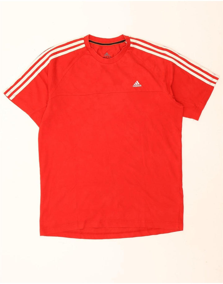 Adidas Hommes Climalite T-Shirt Haut Grand Rouge Coton