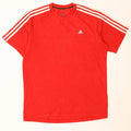 Adidas Hommes Climalite T-Shirt Haut Grand Rouge Coton