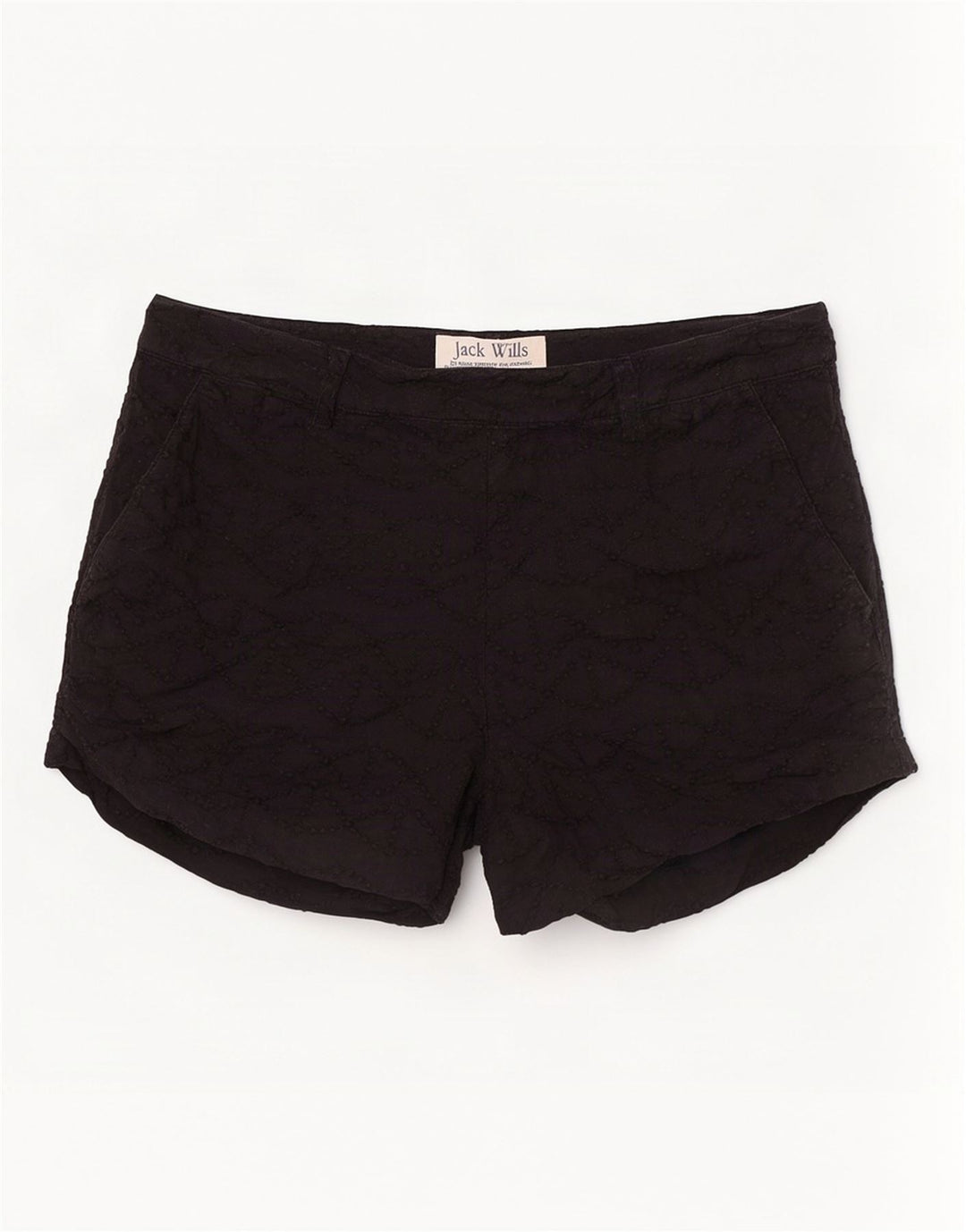 Jack Wills Short Chino Femme UK 12 Moyen W30 Coton Noir