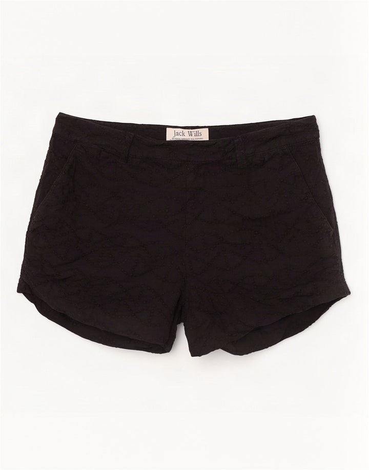Jack Wills Short Chino Femme UK 12 Moyen W30 Coton Noir