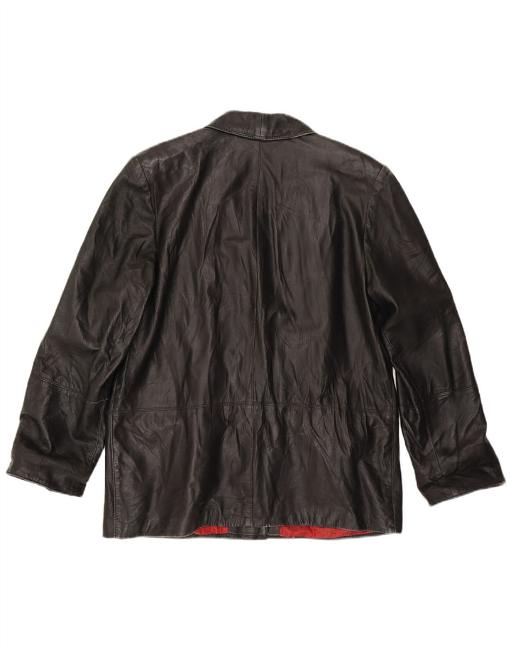 Veste en cuir femme vintage IT 50 XL Cuir noir
