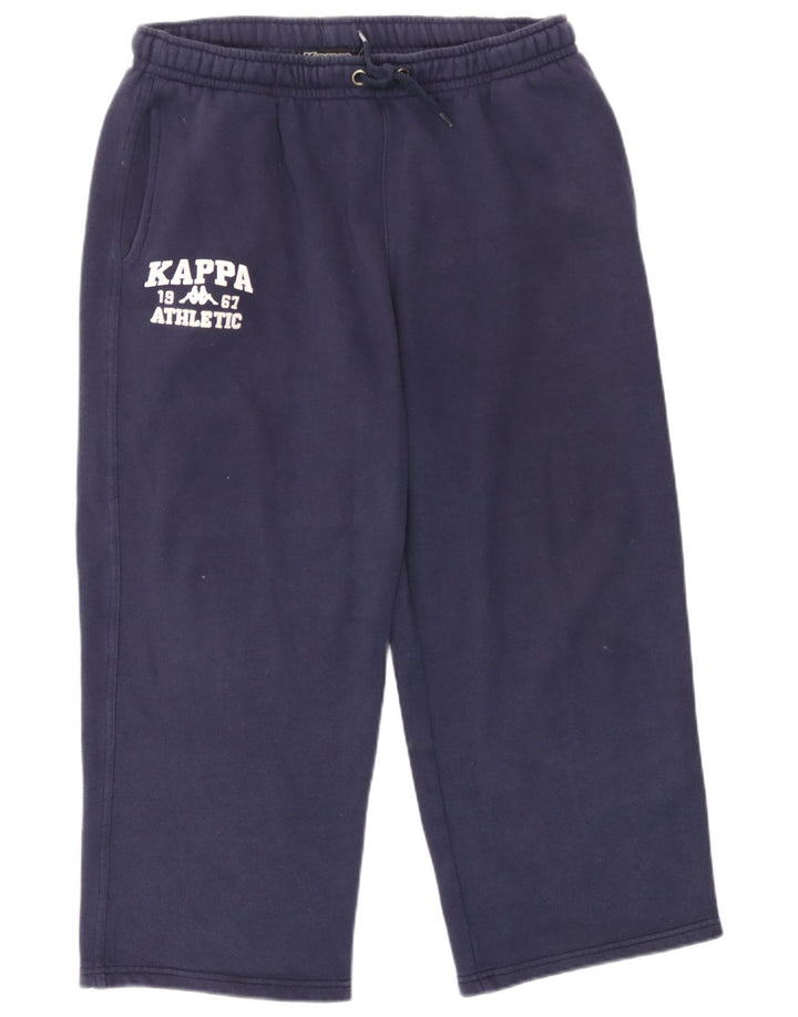 Kappa Pantalon de Survêtement Graphique Homme Large Bleu Marine Coton