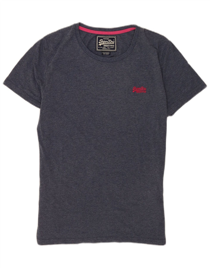 Superdry T-Shirt Homme Haut Large Bleu Coton