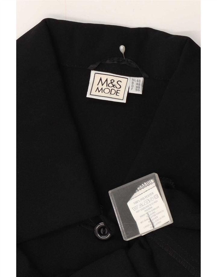 Chemisier chemise femme vintage EU 50 3XL Noir Polyester