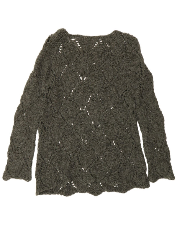 Marlboro Classics Womens Boat Neck Jumper Sweater UK 16 Large Khaki