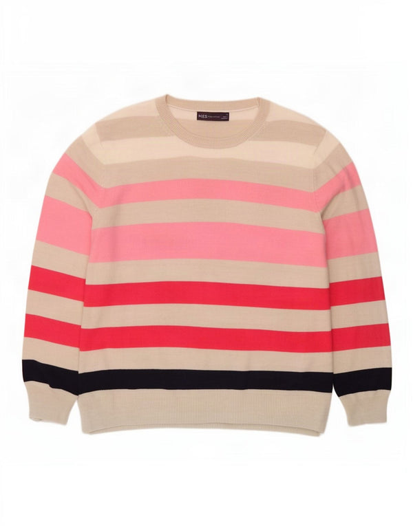 Marks & Spencer Pull col bateau pour femme UK 14 Large Multicolore