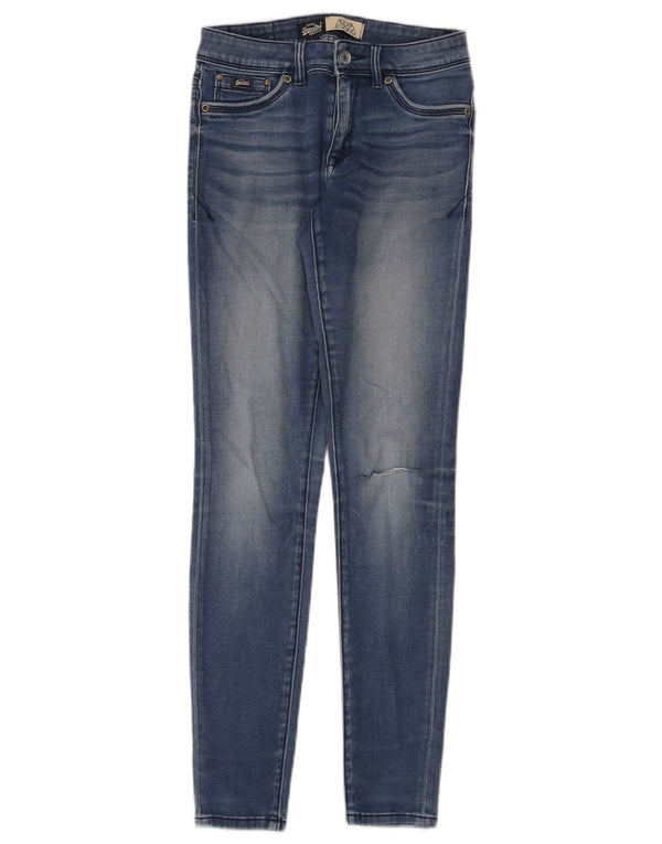 Superdry Jean Jegging Alexa Distressed Femme W28 L30 Bleu Coton