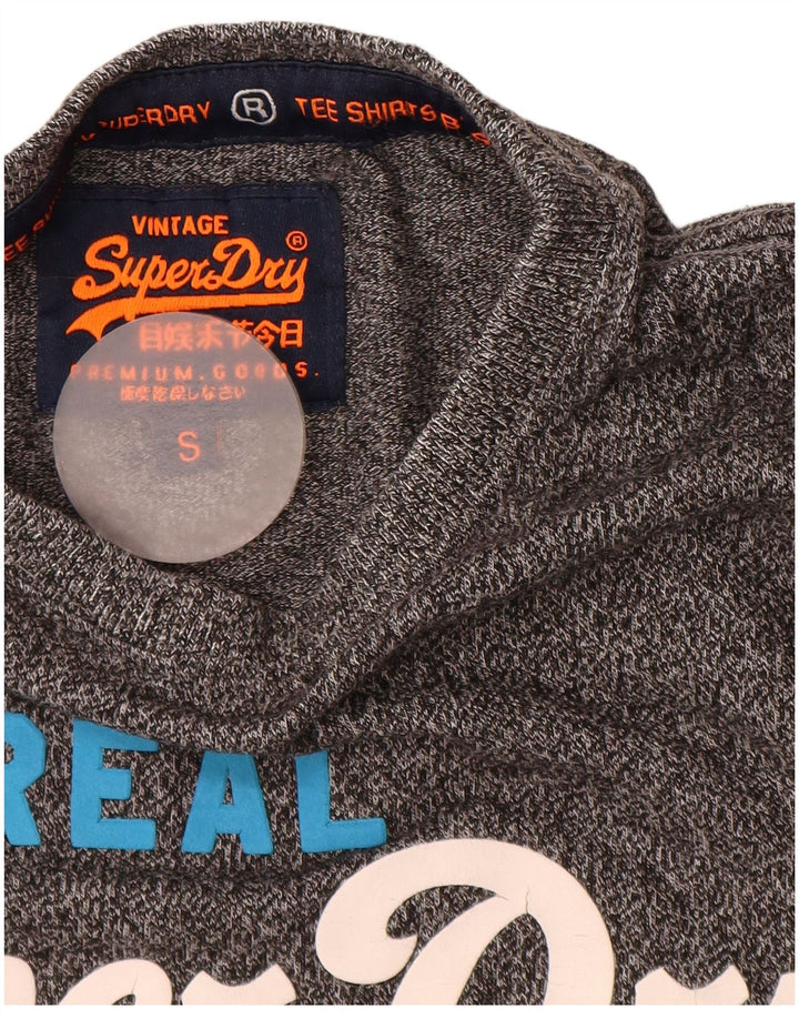 SUPERDRY T-Shirt Graphique Homme Petit Gris Coton