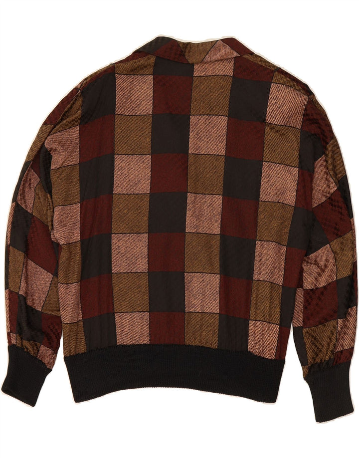 VINTAGE Womens Long Sleeve Blouse Top UK 18 XL Brown Patchwork Vintage Vintage and Second-Hand Vintage from Messina Hembry 