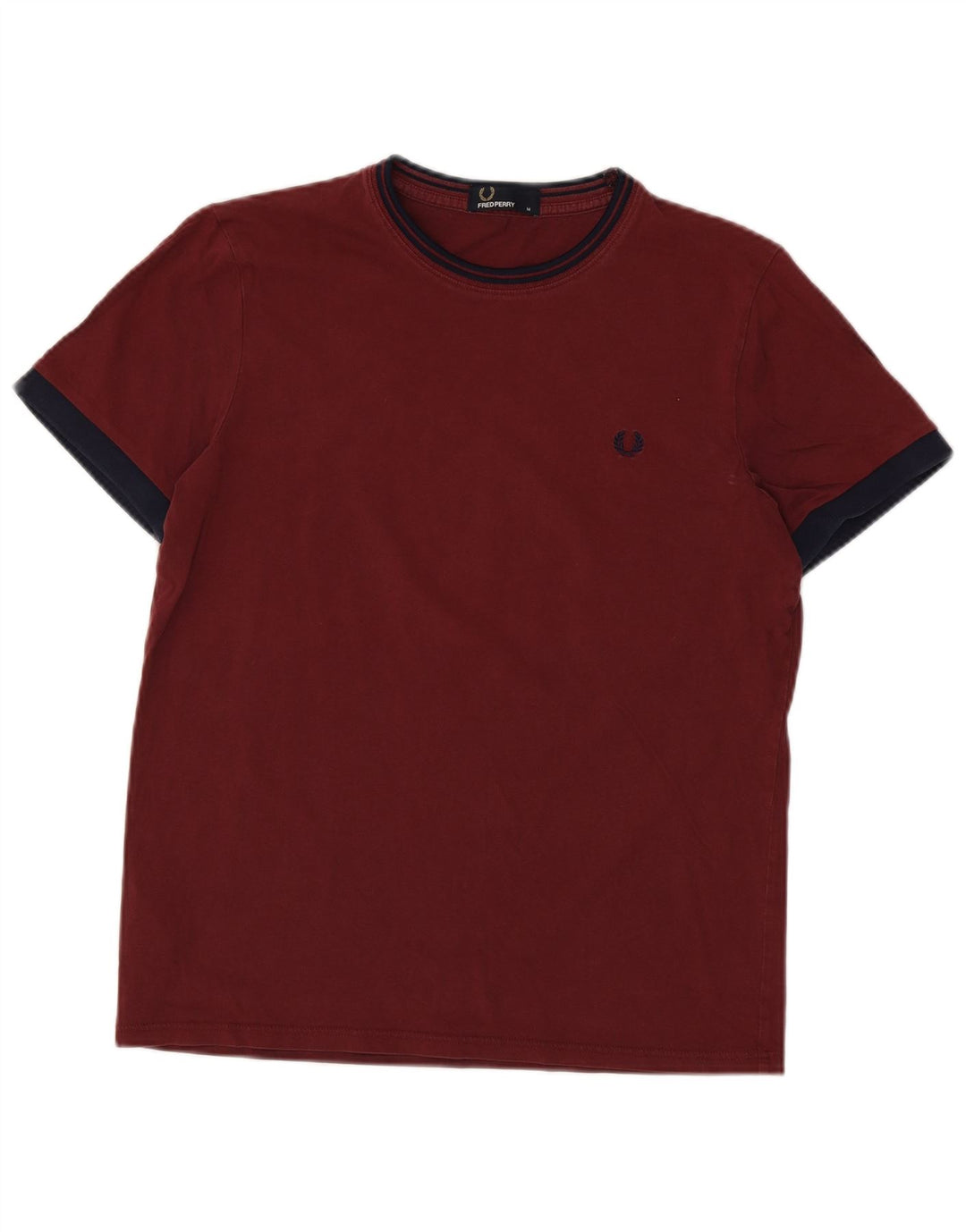 FRED PERRY T-Shirt Homme Haut Bordeaux Colorblock Coton