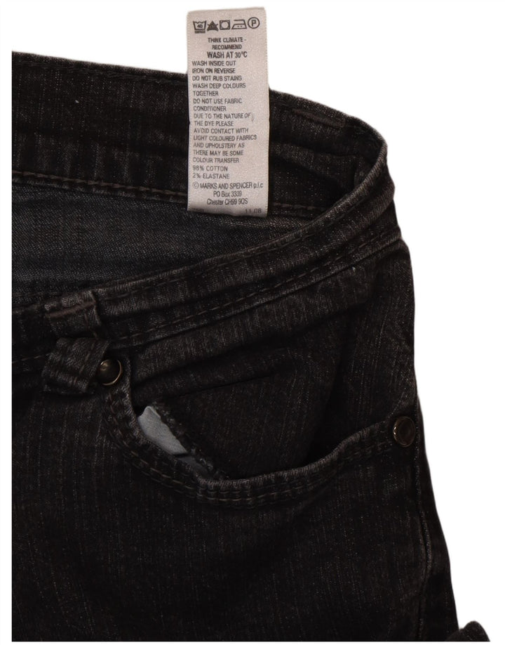 Marks & Spencer Jean bootcut pour femme UK 10 Small W27 L29 Coton noir