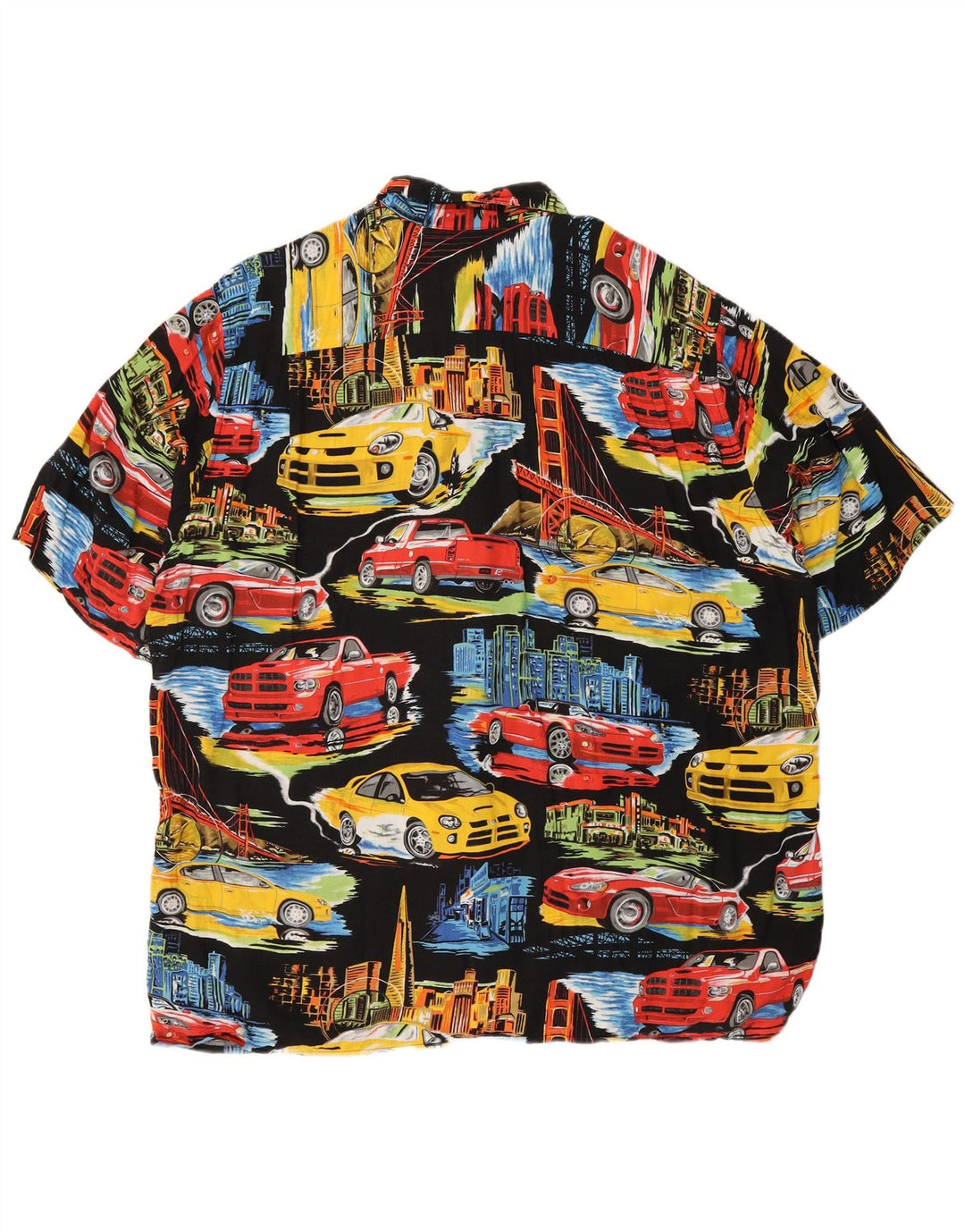 REYN SPOONER Chemise à manches courtes pour hommes Cars Large multicolore hawaïen