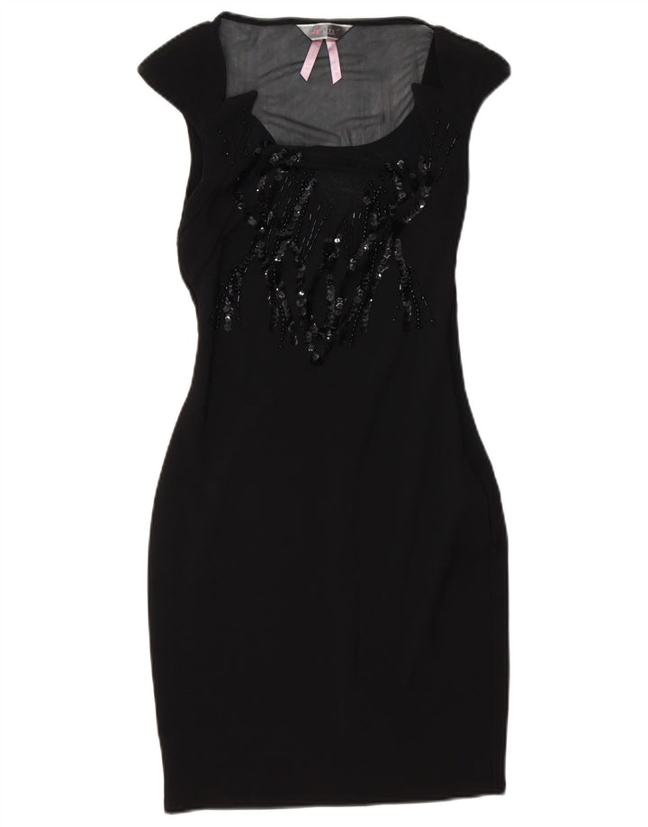 Lipsy Robe moulante pour femme UK 10 Small Noir Polyester