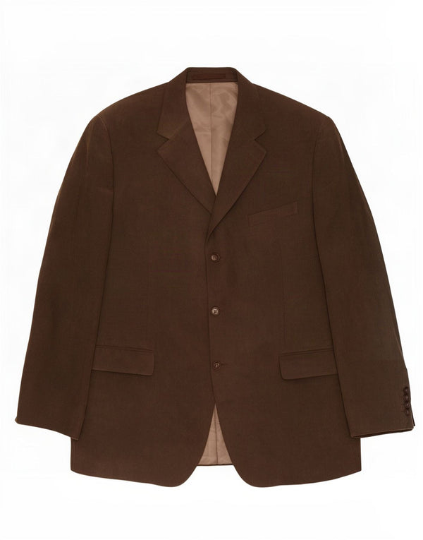 Marks & Spencer Veste blazer en velours côtelé à 3 boutons pour homme UK 44 XL Marron