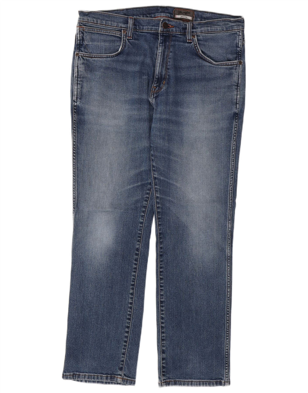 WRANGLER Jean Droit Stretch Homme Arizona W36 L30 Bleu Coton