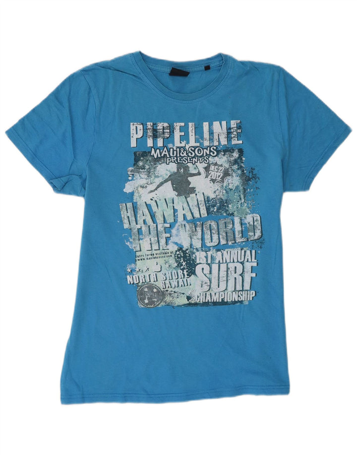 Maui and Sons T-Shirt Graphique Homme Bleu Moyen Coton