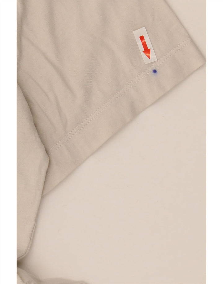 Nike T-shirt coupe ample pour homme en coton blanc cassé moyen