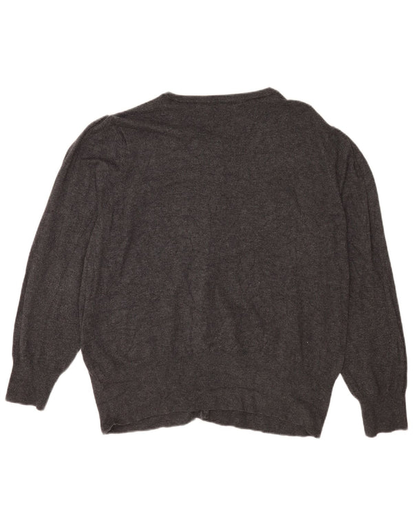 Marks & Spencer Pull Cardigan Femme UK 22 3XL Gris Viscose