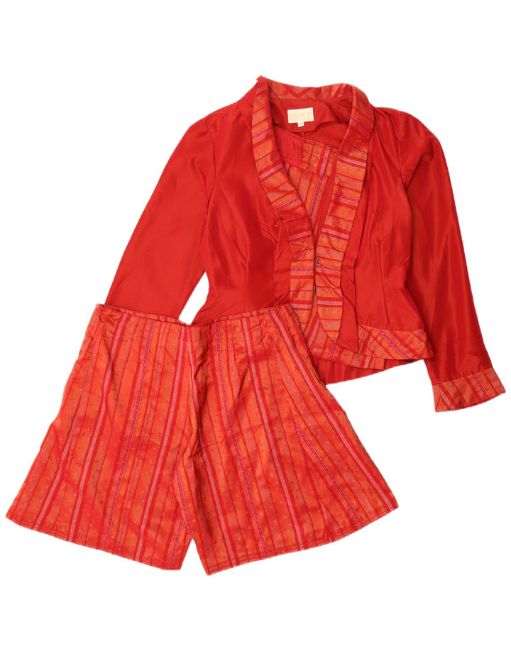 Fox's Ensemble 3 pièces pour femme EU 36 Small W30 Rouge Floral Acétate Moderne