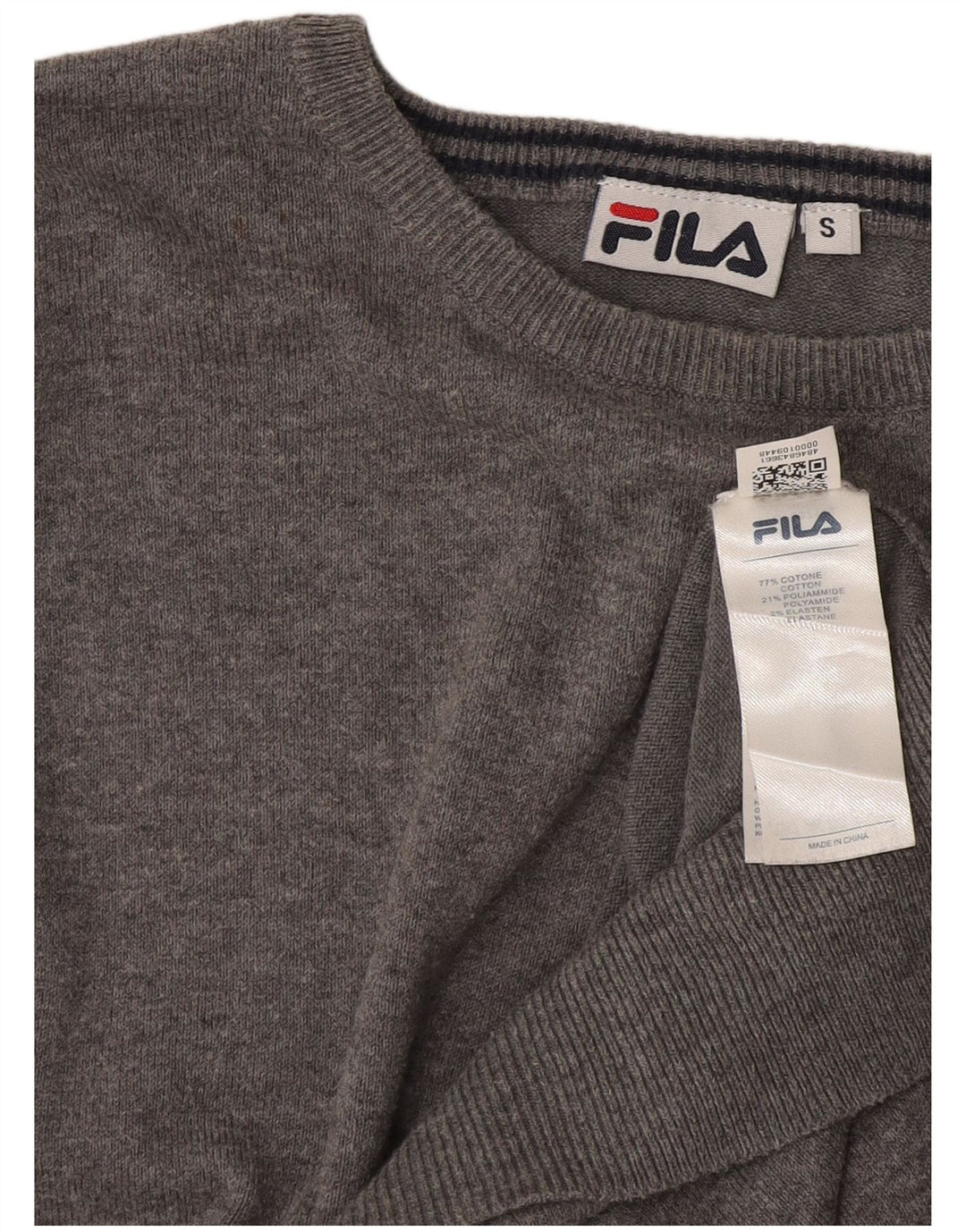 Fila Pull col bateau homme petit gris coton