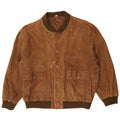 veste en daim bomber homme vintage IT 52 XL cuir marron