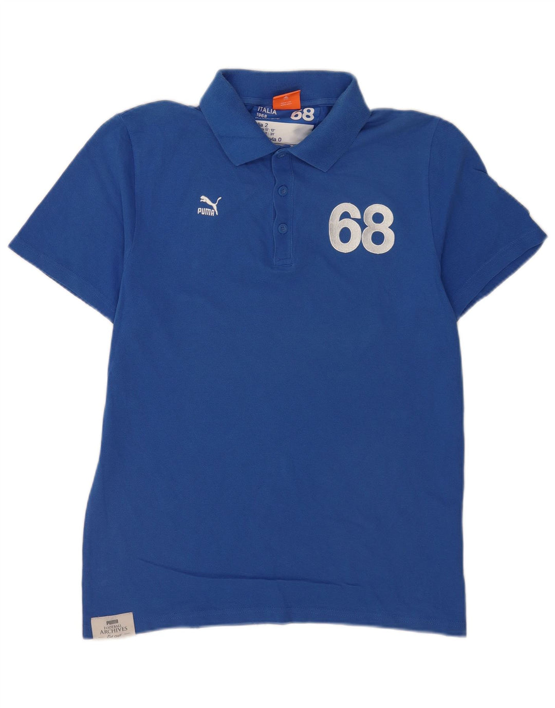 Puma Polo Graphique Homme Bleu Moyen Coton
