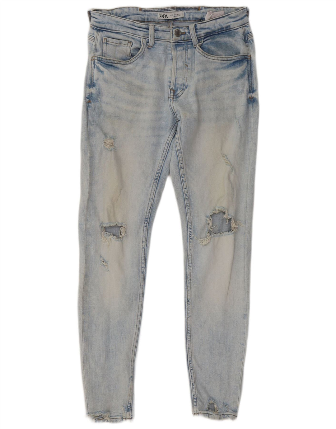 Zara Jean skinny vieilli pour homme EU 40 Medium W31 L29 Bleu