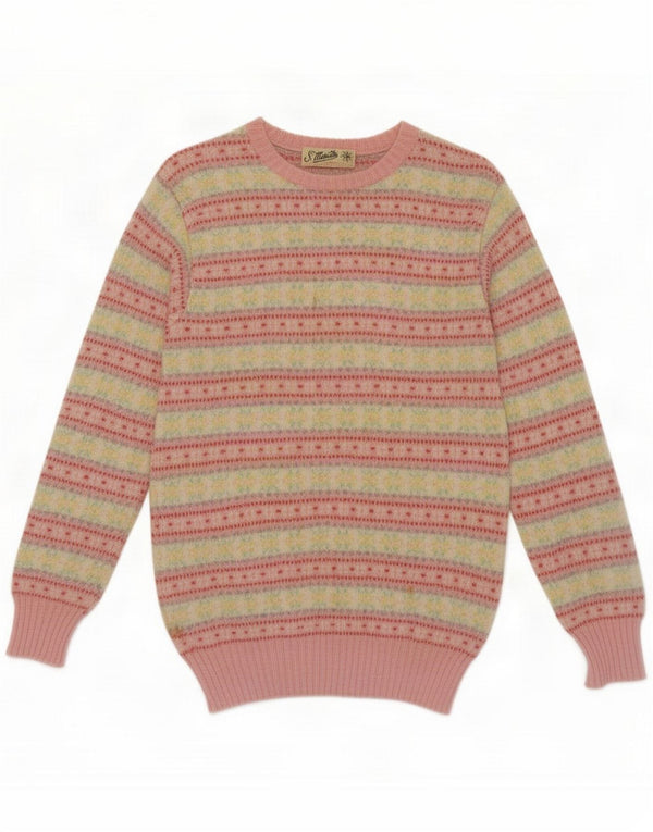 S.Moritz Womens Boat Neck Jumper Sweater UK 14 Large Multicoloured
