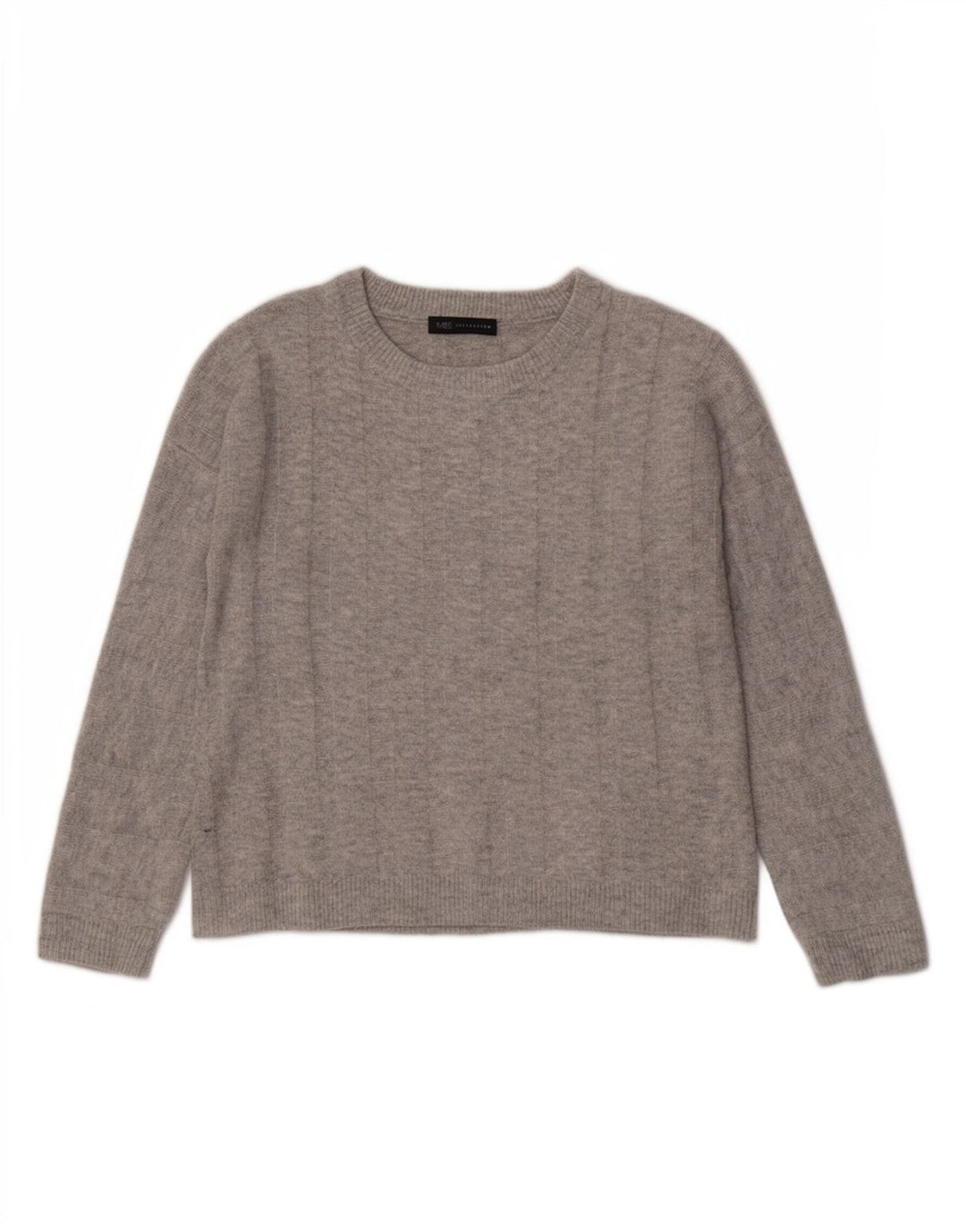 Marks & Spencer Pull surdimensionné à col bateau pour femme UK 10 Petit Gris