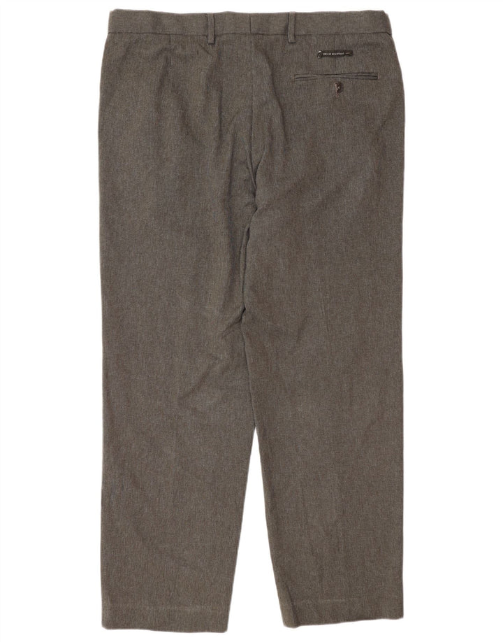 Marks & Spencer Pantalon de costume classique pour homme W36 L29 Gris à carreaux Polyester