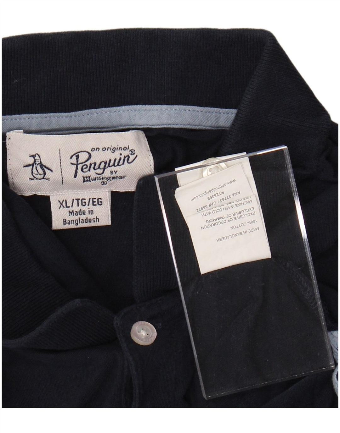 PENGUIN Polo Homme XL Bleu Marine Rayé Coton