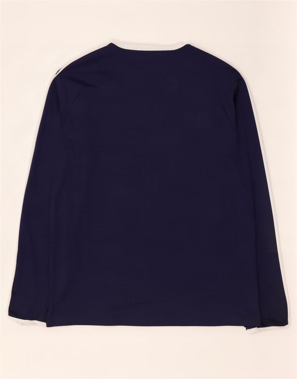 Puma Haut à manches longues pour homme 2XL Bleu marine Colorblock Polyester